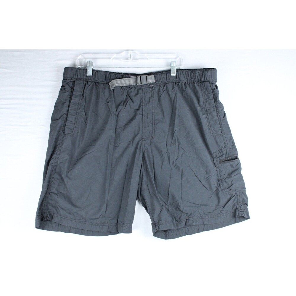 Vintage Columbia Shorts Mens XLarge Black Mesh Liner Belt Lightweight Hiking
